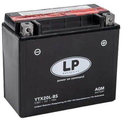 Akumulator za motocikl LANDPORT AGM 12 V 18 Ah +D