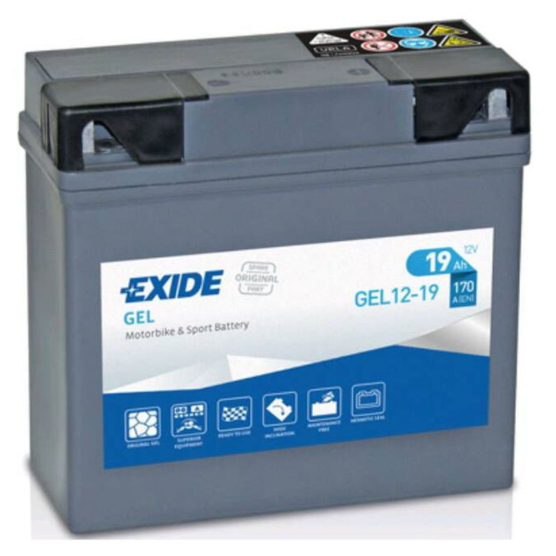 Akumulator za motocikl EXIDE Moto GEL 12 V 19 Ah