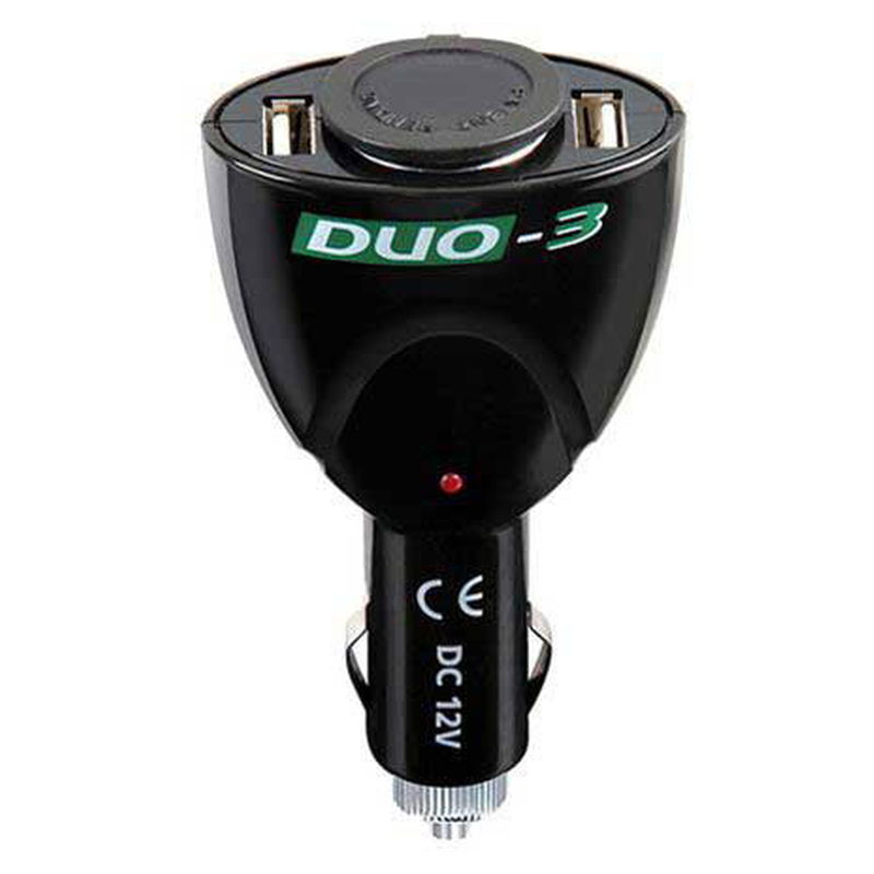 Razdelnik za upaljač Duo-3 12V/5V USB LAMPA