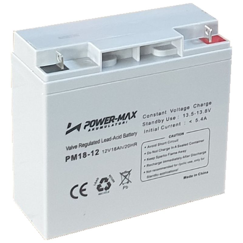 Akumulator za motocikl POWER-MAX PM18-12 12V 18 Ah